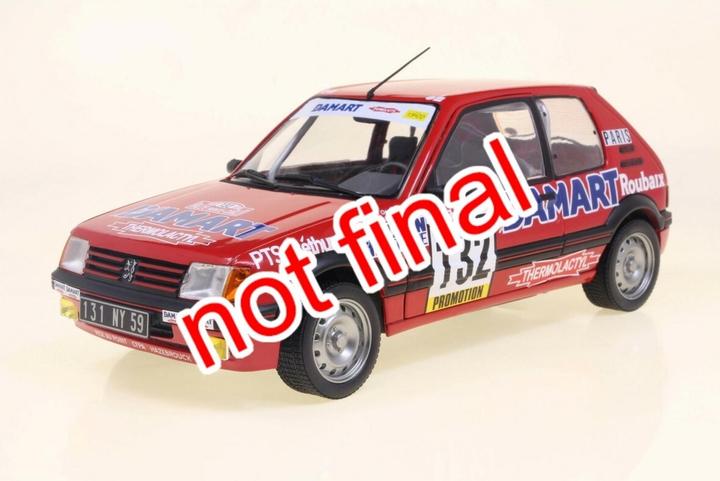 Immagine prodotto Solido 1:18 Peugeot 205 GTI, 1,6L #132 rosso