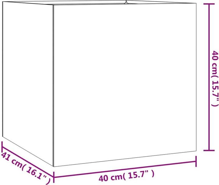 Immagine prodotto VidaXL Pflanzkübel 40x41x40 cm Cortenstahl, Farbe: Rostig