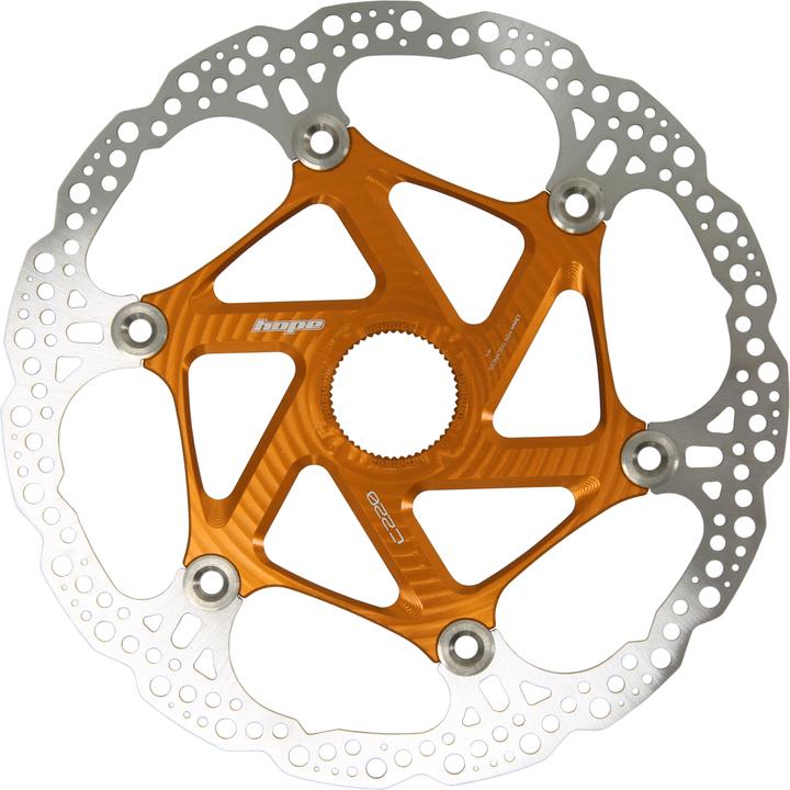 Actual product image Hope Floating Disc Brake Disc - Centre Lock - orange (220 mm)