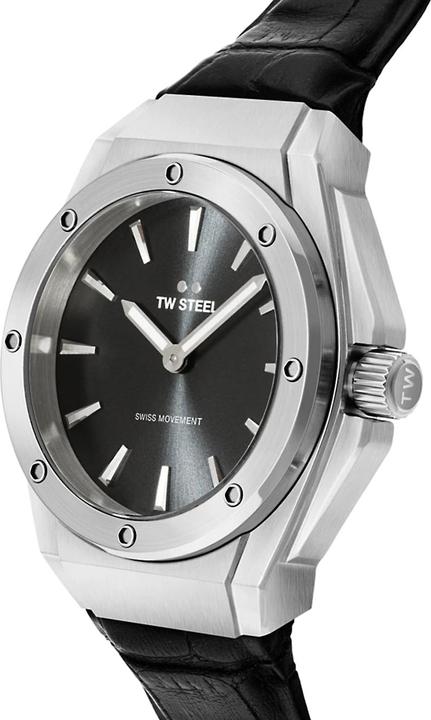 Actual product image TW 1000 Steel CE4033 Horloge CEO Tech Dames 38mm Swiss Movement Zwart Leer (Analogue wristwatch, 38 mm)
