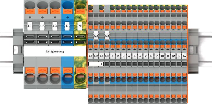 Wago TOPJOB S-Hauptverteiler-Set 821-111FI/LS mit Drücker