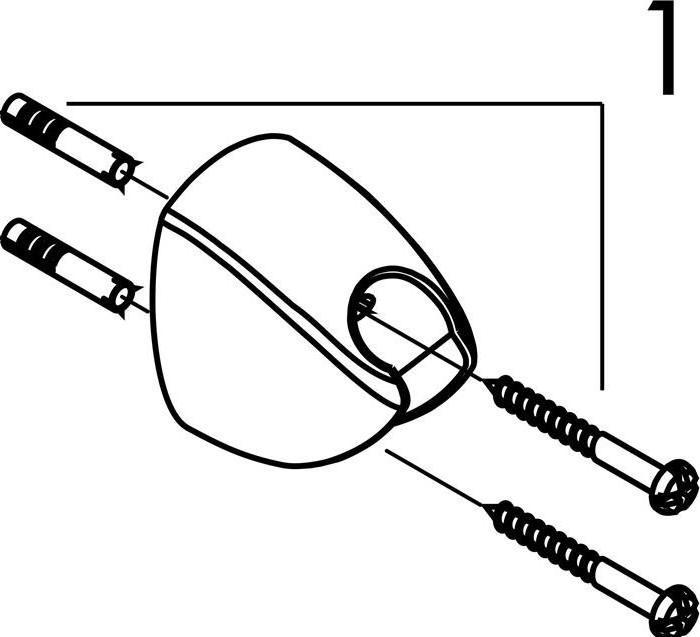 Actual product image hansgrohe HG shower holder PORTER'C for hose with conical nut chrome