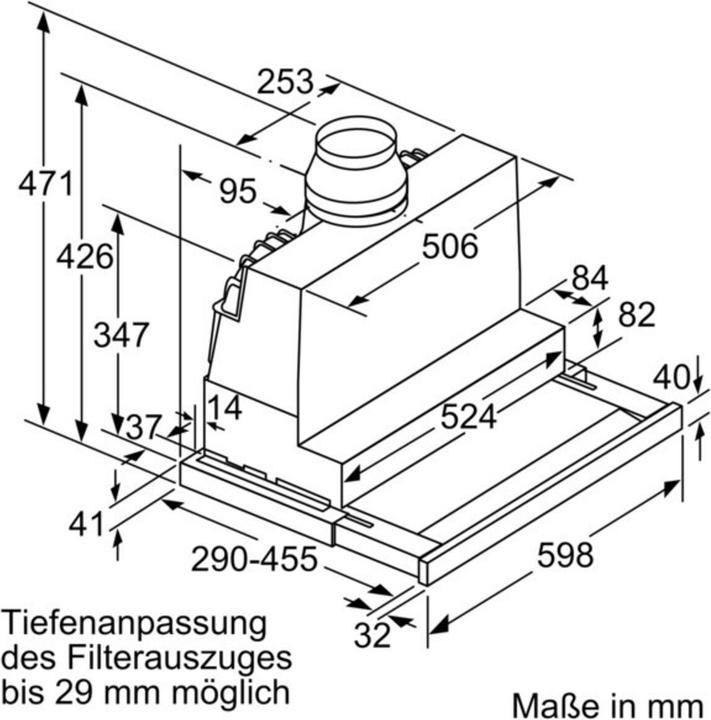 Actual product image Bosch Hausgeräte DFS067K51 (Flat-screen hood)
