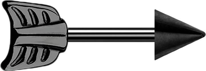 Immagine prodotto Star Piercing Barbell nero con cono e freccia (Acciaio chirurgico 316L)
