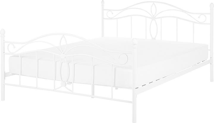 Image du produit Beliani Lit métallique blanc Sommier à lattes 140 x 200 cm ANTLIA (140 x 200)