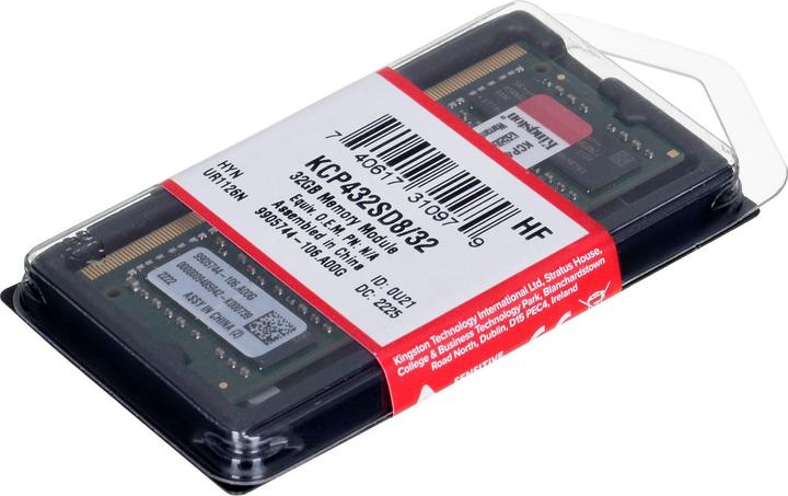Actual product image Kingston KCP432SD8/32 (1 x 32GB, 3200 MHz, DDR4-RAM, SO-DIMM)