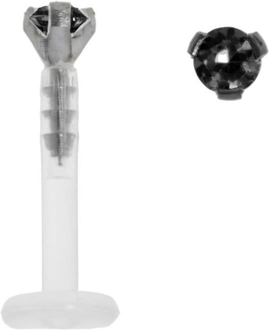 Produktbild Bijouteria Piercing für Lippe/Tragus (Bioplast, Titan, Kristall)