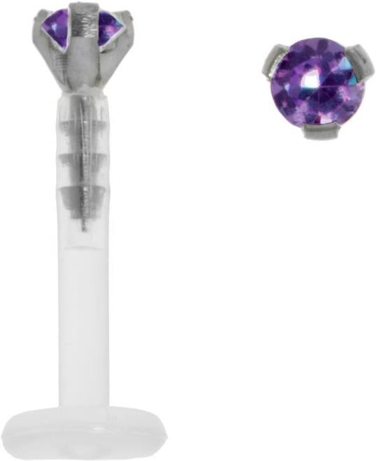 Bijouteria Piercing für Lippe/Tragus (Bioplast, Titan, Kristall)