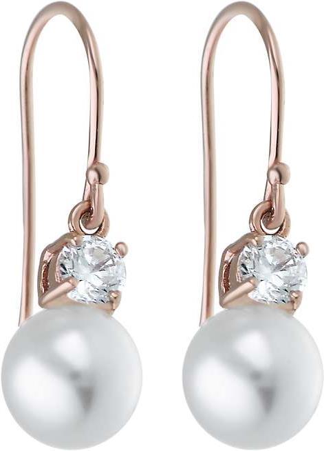 Actual product image Bijouteria Earrings (Silver 925, Synthetic pearl, Zirconia, Gold plating)