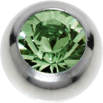 Bijouteria 1.2mm Piercing-Kugel (Kristall, Edelstahl)