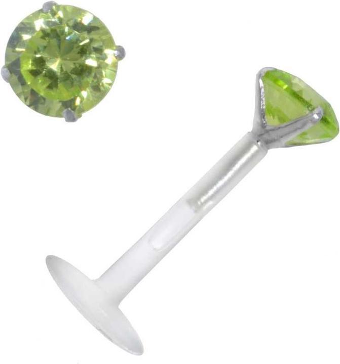 Produktbild Bijouteria Piercing für Lippe/Tragus (Bioplast, Silber 925, Zirkonia)