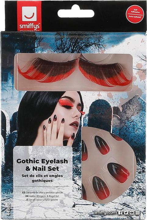 Immagine prodotto Smiffys MakeUp FX Augenwimper und Nagel Set (Applicatore di ciglia)