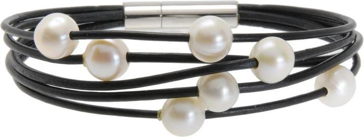 Produktbild Bijouteria Armband (18 cm, Süsswasserperle, Leder)