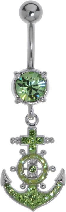 Actual product image Bijouteria Bellypiercing (Stainless steel, Brass, Crystal)