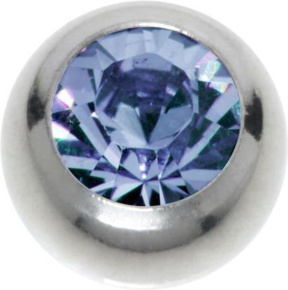Bijouteria Piercingverschluss (Edelstahl, Kristall)