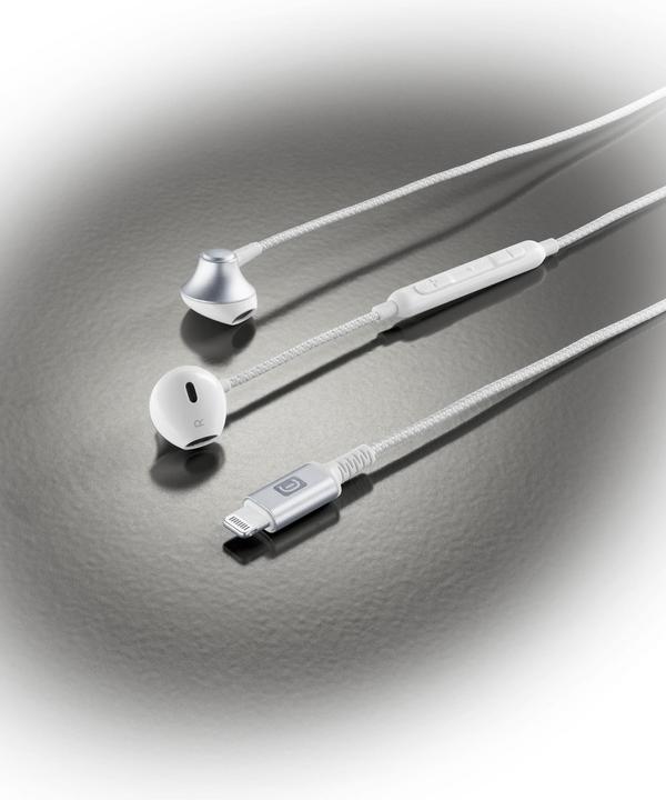 Actual product image Cellularline Earphones Stunt for Apple iPhone White (Cable)