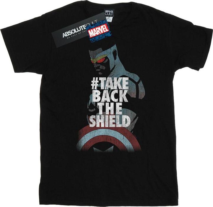 Image du produit - T-shirt CAPTAIN AMERICA SAM WILSON TAKE BACK THE SHIELD - Homme (S)