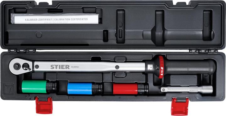 Stier Rad-Montage-Set 1/2 Zoll 40 - 200 Nm, 5-teilig (1/2", 40 Nm, 200 Nm)