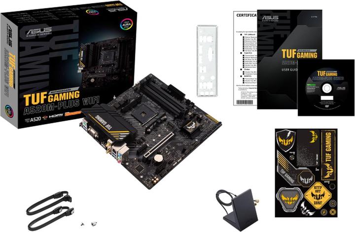 Actual product image ASUS TUF GAMING A520M-PLUS WIFI (AM4, AMD A520, mATX)