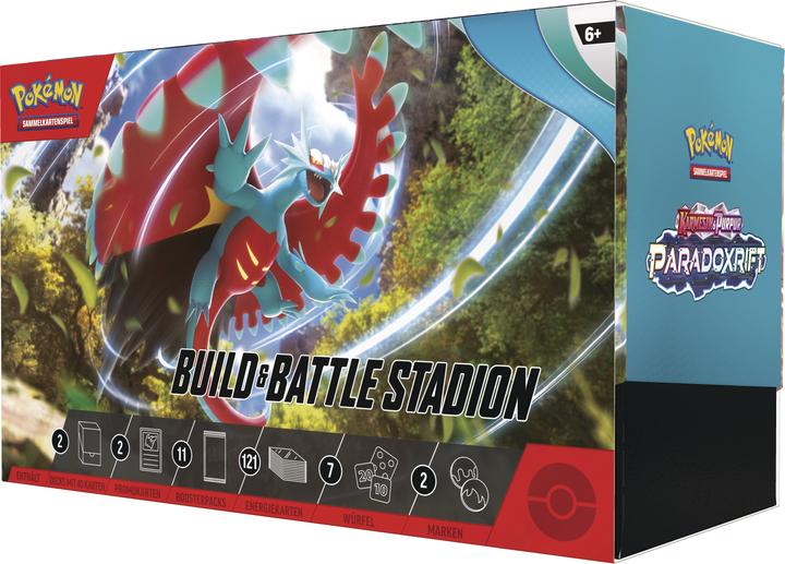 Actual product image Pokémon KP04 Karmesin&Purpur Miraidon EX Build & Battle Stadion *Deutsche Version* (German, Build & Battle Box)