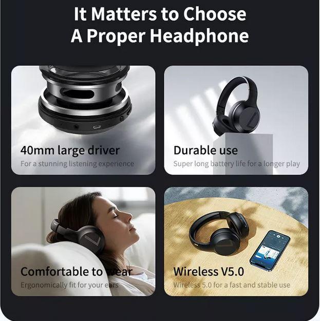 Actual product image PhoneLook Casque Remax RB-660HB sans fil Bluetooth 5.0 Over-Ear wireless HD stereo sound + Pure Bass (10 h, Wireless)