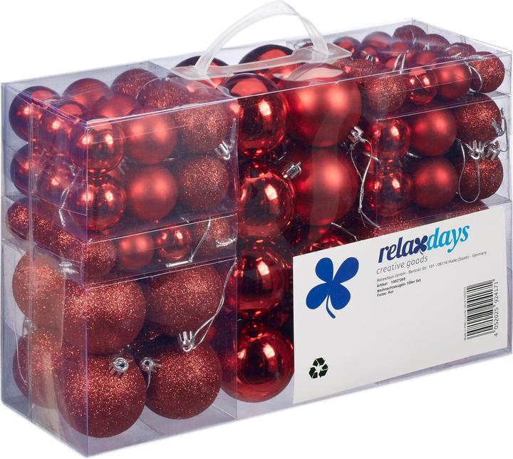 Produktbild Relaxdays Weihnachtskugeln (100 -teilig)