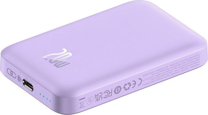 Actual product image Baseus Powerbank mini 6000 mAh 20W (purple) (6000 mAh, 20 W, 20 Wh)