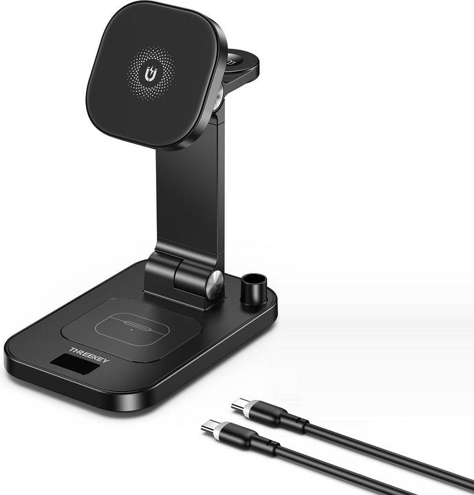 Produktbild ThreeKey Kabelloses Ladegerät TK-23 4in1 15W schwarz (15 W)