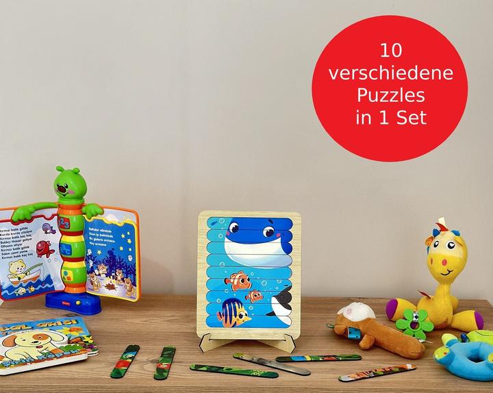 Immagine prodotto Activity Board Regali per bambini, 10 puzzle di animali, puzzle in legno per bambini, regali per bambini, animali