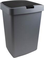 Image du produit Sunware Seau à couvercle rabattable Delta 50L métal/noir (50 l)