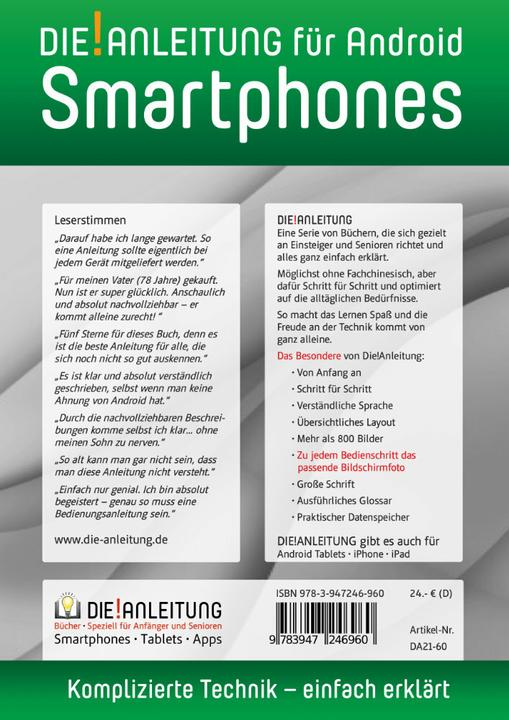 Nutritional values and ingredients Smartphone Anleitung - Android 10/11 » Einfach - Verständlich - Schritt für Schritt (German, Helmut Oestreich, 2021)