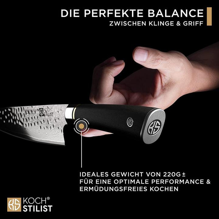 Actual product image Kochstilist by Kris Wu Premium Damascus Knife 20 cm (20 cm)