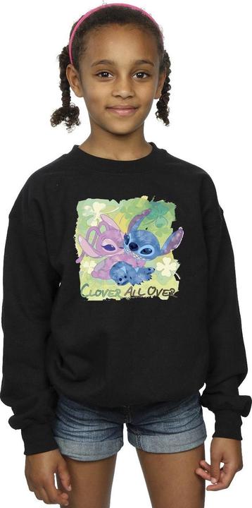 Produktbild Disney Lilo And Stitch St Patrick's Day Clover Sweatshirt Mädchen (140, 146)
