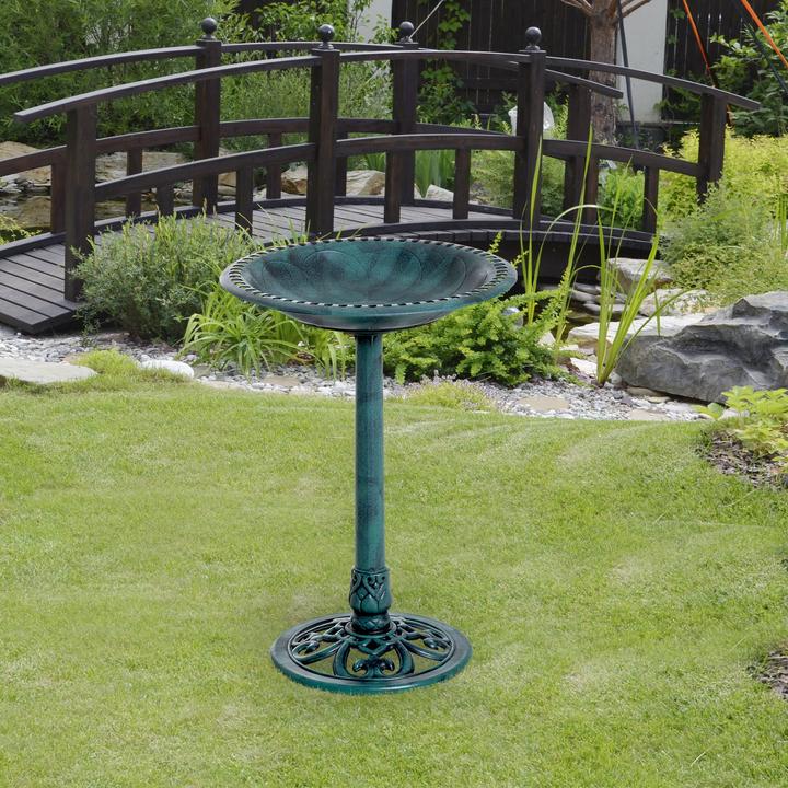 Immagine prodotto Outsunny Vasca per uccelli con zoccolo ornamentale