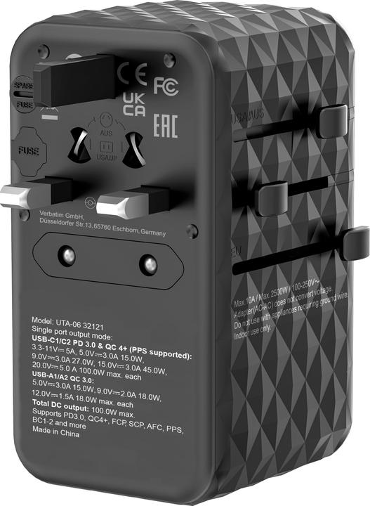 Produktbild Verbatim Universal-Reiseadapter