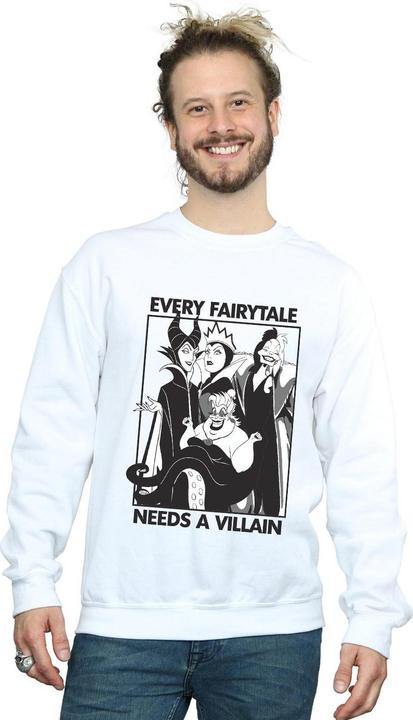 Actual product image Disney Mens Every Fairy Tale Needs A Villain Sweatshirt (S)