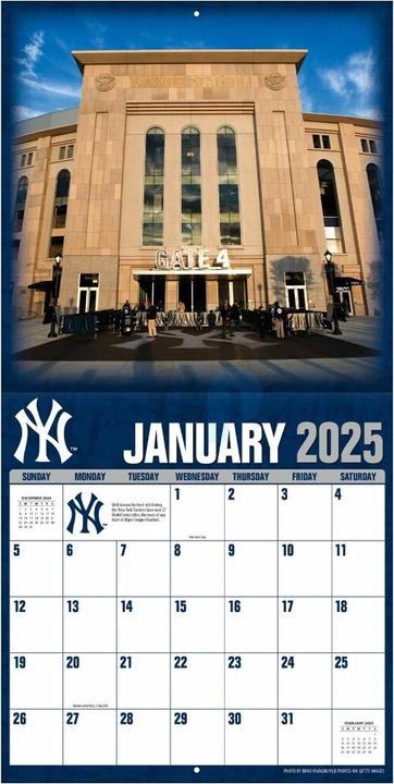 Actual product image MLB - New York Yankees. Yankee Stadium - 30.5 x 30.5 cm Stadium Wall Calendar 2025 (30.5 x 30.5 cm, French, Italian, Spanish, German, English)
