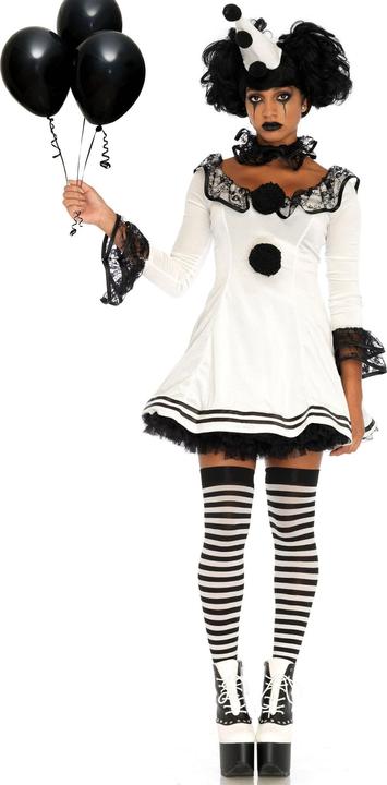 Produktbild Leg Avenue Pierrot Rüschenkleid - Clown Kostüm für Fasching Halloween (S/M)