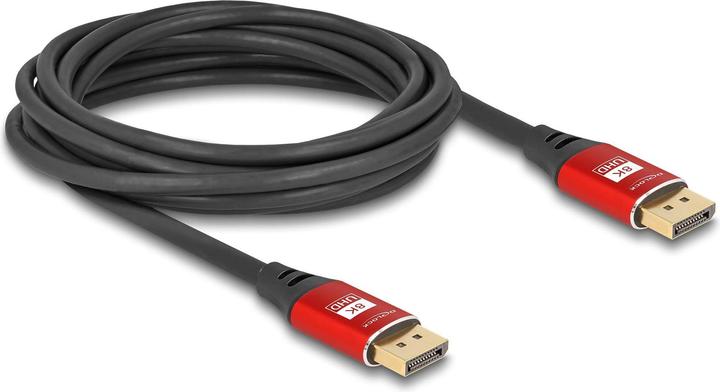 Image du produit Delock Câble DisplayPort 8K 60 Hz 5 m rouge métal (5 m, DisplayPort)