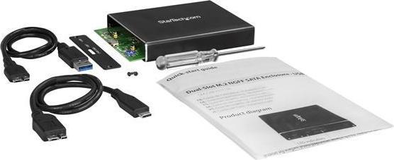 Produktbild StarTech HDD Drive Enclosure Dual-Slot (M.2 2230, M.2 2260, M.2 2242, M.2)