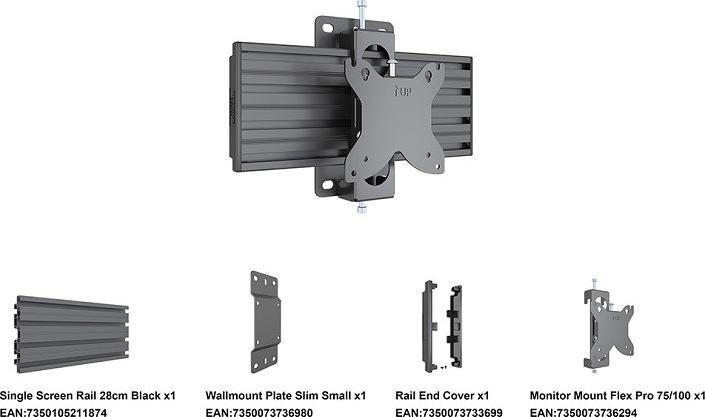 Actual product image Multibrackets Wall mount fixed, 17"-42", VESA 75x75-100x100 (Wall, 42", 30 kg)