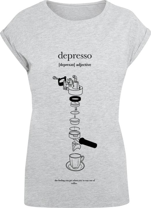 Mister Tee MisterTee Ladies Depresso Extended Shoulder Tee - 174691