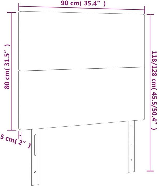 Image du produit VidaXL Loretta (90 x 5 x 128 cm)