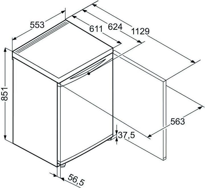 Actual product image Liebherr G 1213 (Stand-alone, 97 l)