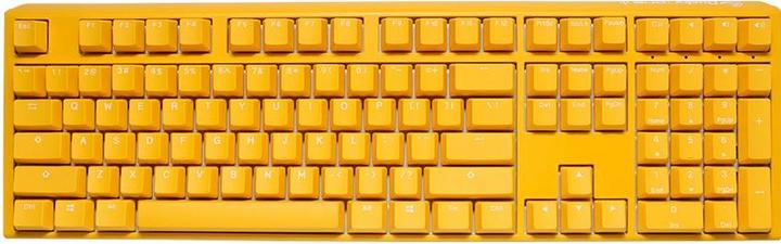 Ducky One 3 Yellow Gaming Tastatur, RGB LED - MX-Silent-Red (US) (US, Kabelgebunden)