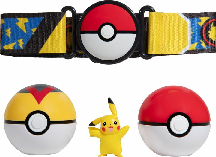 Produktbild Jazwares Pokémon Clip'n'Go Poké Gürtel Set Pokéball, Levelball & Pikachu