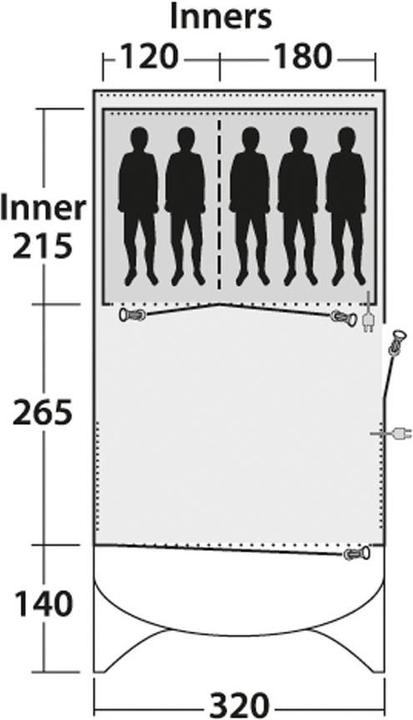 Produktbild Outwell Willwood 5 (Tunnelzelt, 21.10 kg, 5 Personen)