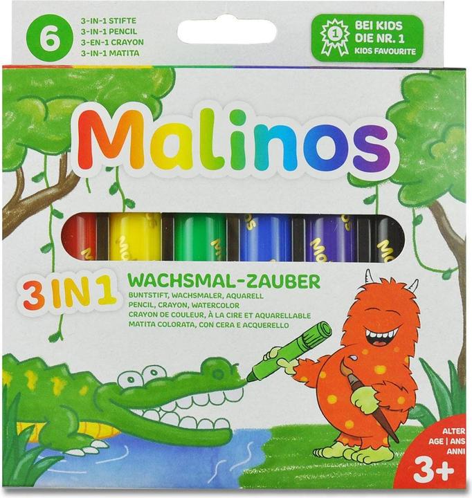 Produktbild Malinos Wachsmalstifte (Mehrfarbig, 6 x)