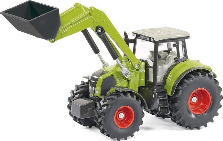 Actual product image Siku Tractor with front loader, dolly and dump body
