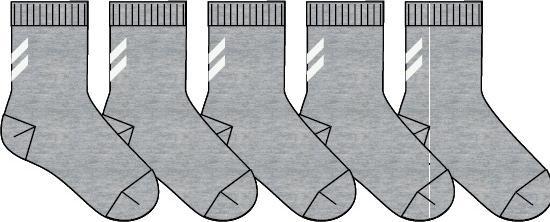 Actual product image hummel hmlMAKE MY DAY SOCK 5-PACK (32 - 36)